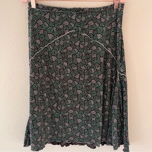 Vintage Y2K Max Studio Skirt Medium Low Rise Abstract Lettuce Hem 90s Whimsigoth